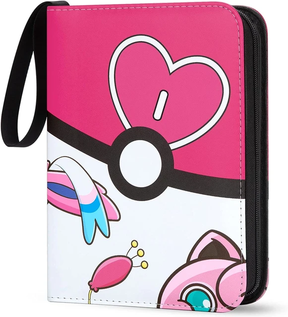 Classeur à 4 poches pour classeur de cartes Pokémon, convient pour 400  voitures à collectionner avec 50 pochettes amovibles, fermeture éclair pour  cadeaux d'enfants : : Fournitures de bureau