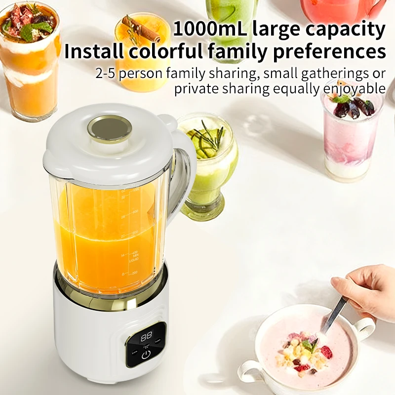 1000 ML Household Juicer Blender Ice Crusher Dual-blade digital display juicer USB Rechargeable Electric Fruit Juice Machine 3