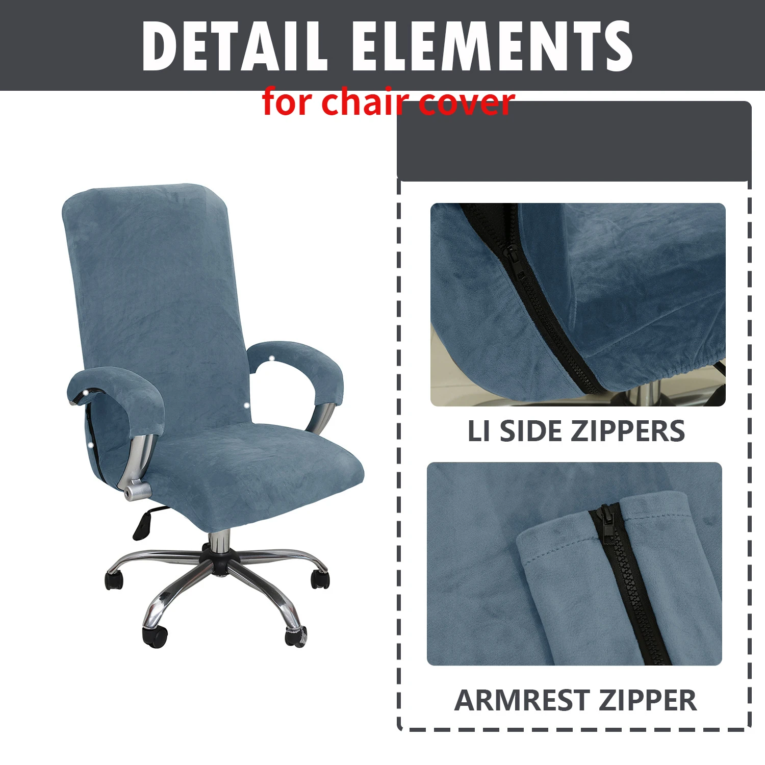 Thickened office chair cover computer swivel chair cover armrest cover 