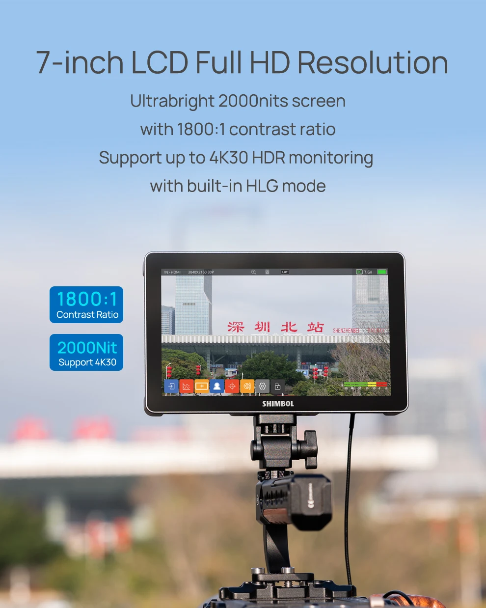 &middot;SHIMBOL M7 DSLR Camera Filed Monitor DCL-P3 Gamut IPS Screen