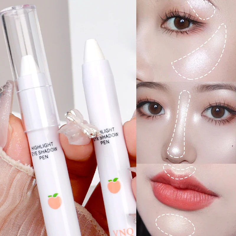 Glitter highlighter pen pearlescent lying silkworm pencil waterproof long-lasting brightening eyes stick white silver eye makeup