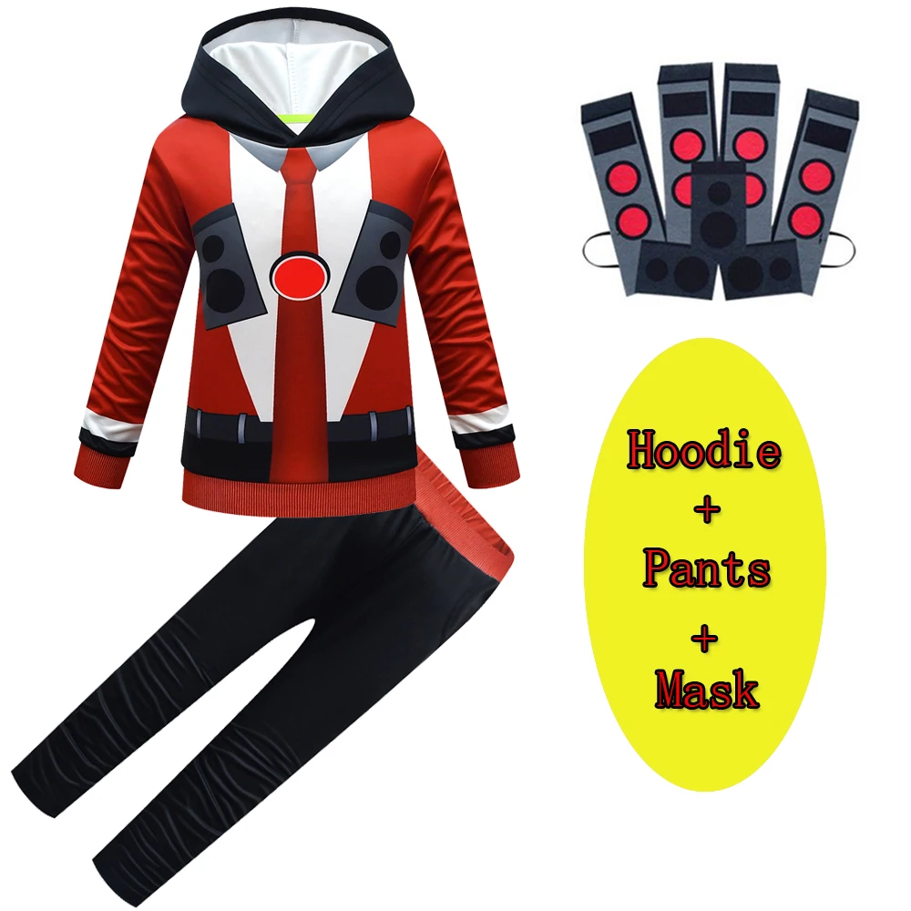 高品質 Skibidi トイレ衣装オーディオカメラ男トレーナースピーカー