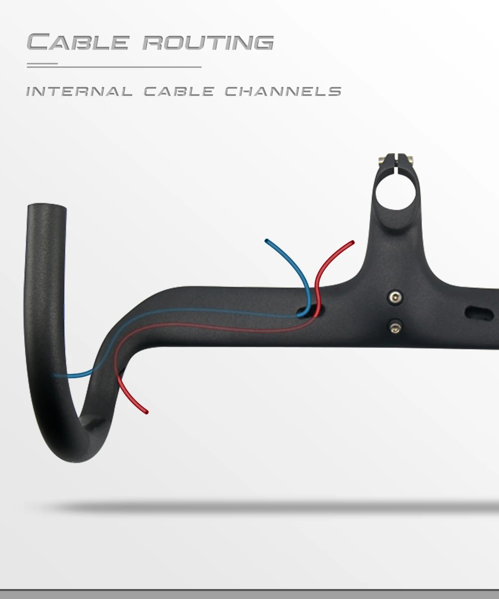 Integrated handlebar Carbon Road Handlebar No Cycling Bicycle Handlebars 1-1/8 Racing Bike Dorp Bars Matte Bike Accessories