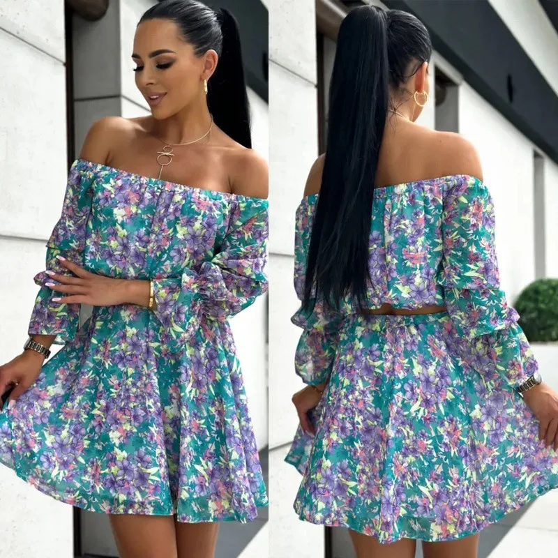 

Женское мини-платье с открытыми плечами, длинным рукавом и открытой спиной