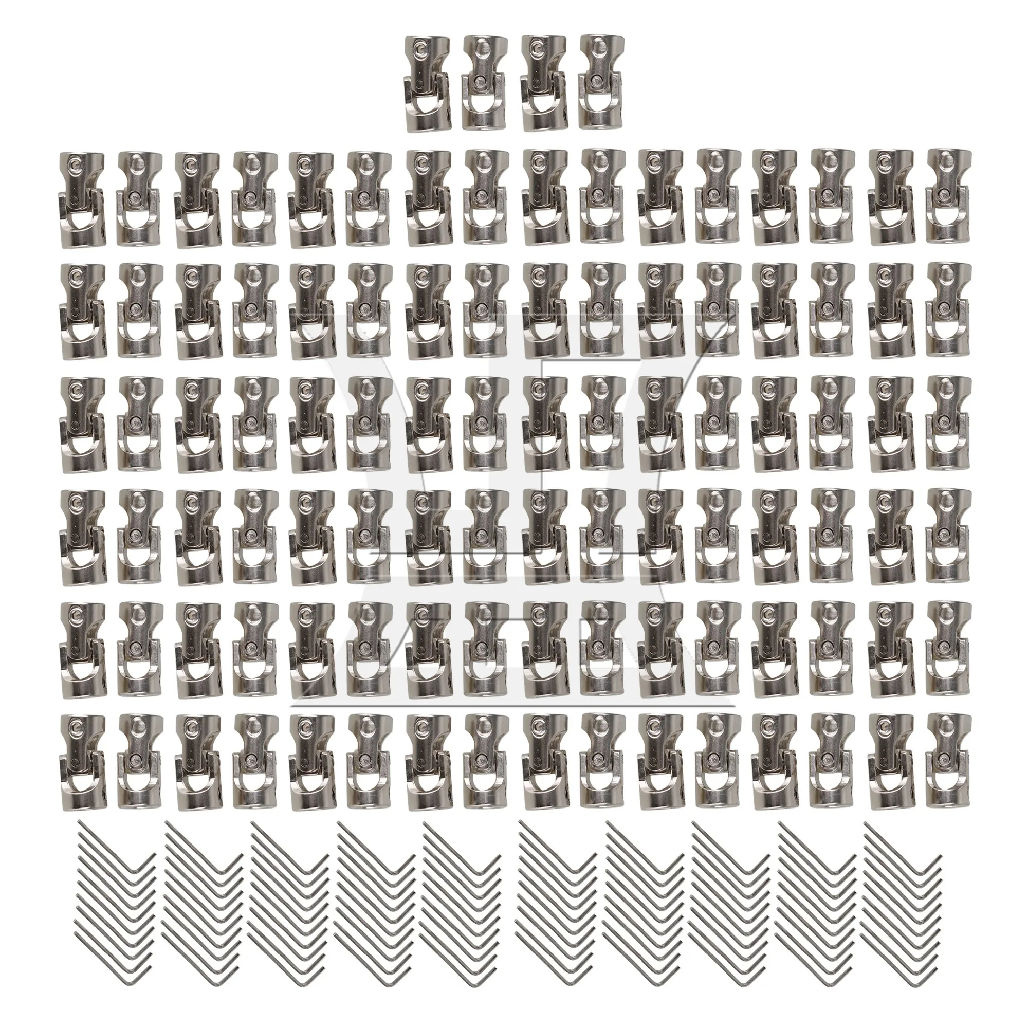 CNBTR 100 Pcs RC Shaft Coupling Motor Connector Coupler for Repair Parts 6-6mm