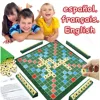 Original Scrabble Board Game Spanish Words Family Toys English Spelling Learn Interaction Enlightenment Letter Blocks Game Board 1