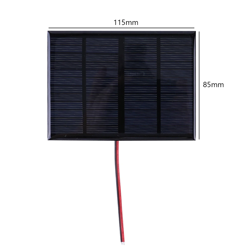 3W 12V Mini Small Solar Panel 0-125MA DIY Polysilicon Solar Epoxy Cell Charger  with Cable for 9-12V Battery/Mobile Phone