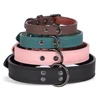 Soft Durable Real Leather Dog Collar Genuine Leather Pet Collars for Small Medium Large Dogs German shepherd Brown Black 2