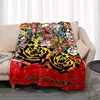 3dED- HARDY Tattoo Tiger Skull Blanket Living Room Bedroom Sofa Soft and Comfortable Warm Blanket Office Leisure Blanket 3