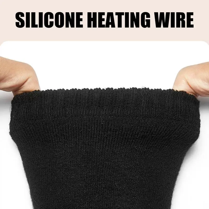 Rechargeable Heated Socks USB Electric Heated Socks Fast Heating Winter Supplies 5V Constant temperature heating Long Stocking self heating socks