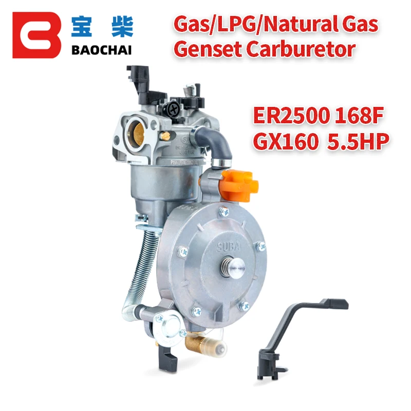 ER2500 2KW 168F Carburadores Gasoline Generator Parts Generators Petrol LPG Manual Carburetor Kit Assy
