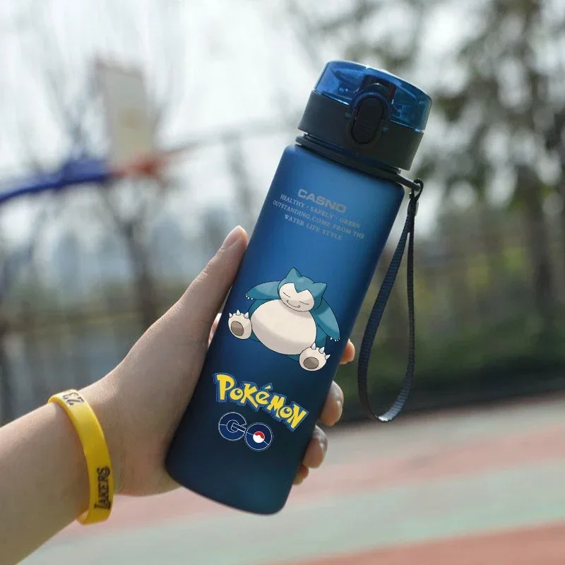 

560ML Pokemon Water Cup Pikachu Charizard Mewtwo Portable Plastic Cartoon Cute Adult Outdoor Large Capacity Sports Water Bottle