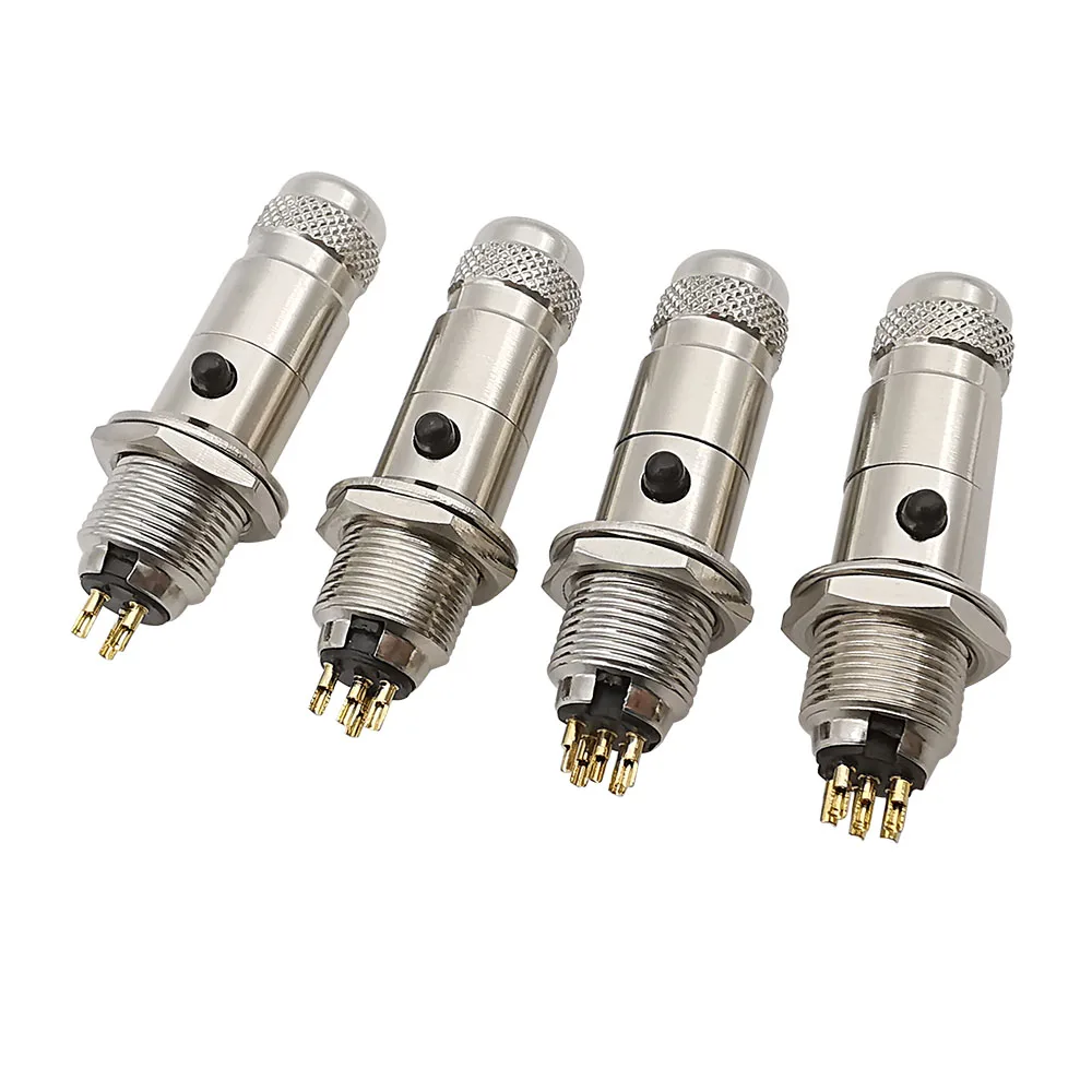 2Pcs 3/4/5/6 Pin Mini XLR Männlichen Chassis Panel Mount Stecker Kleine XLR Buchse audio Mikrofon Stecker für Kabel Löten – Detail 4