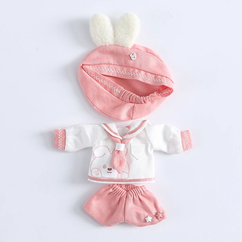 Suki Ob11 Dolls Rabbit Bear Sailor Suit Navy Clothes With Rabbit Ears Hat For Nendoroids Obitsu11 Molly Ymy Gsc 1/12 Bjd Doll 6