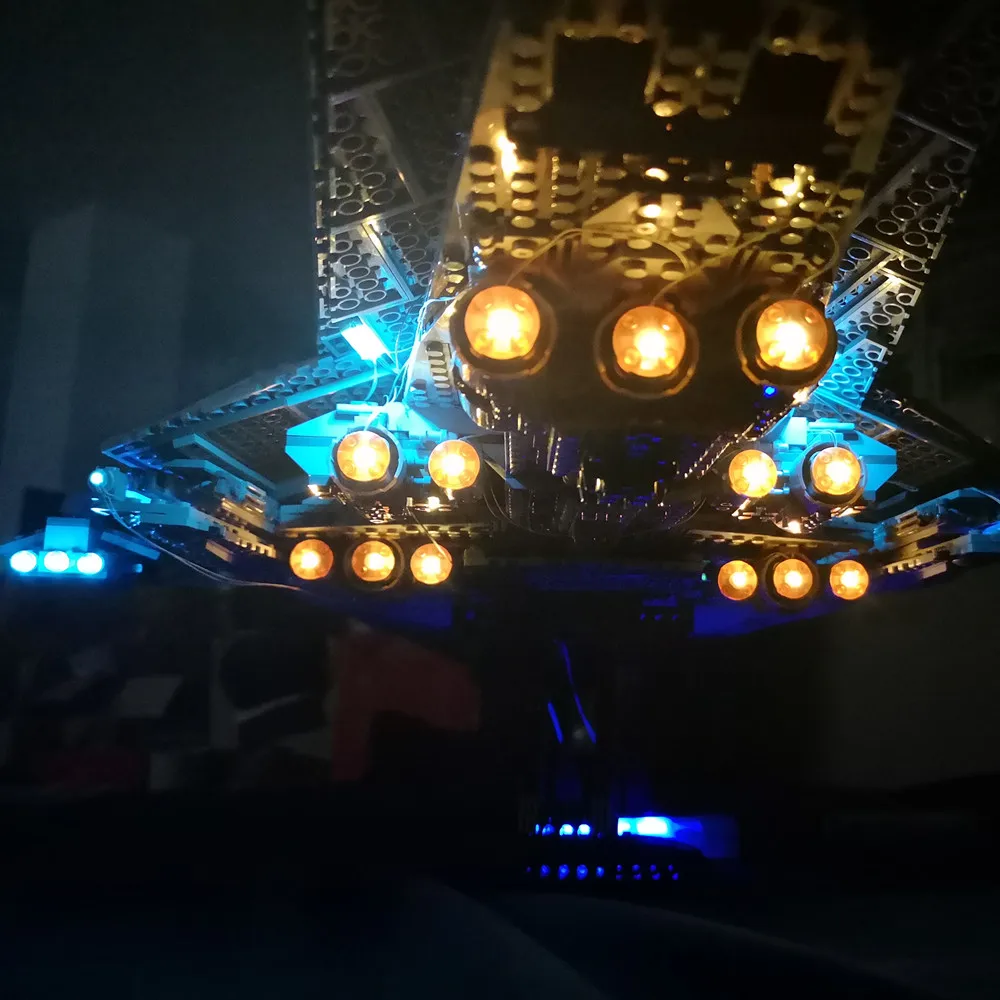 Kit Luci A Led Per Super Destroyer Compatibile Con Set Di Giocattoli Modello 10221 E 05028 Fai-Da-Te (Blocchi Non Inclusi)