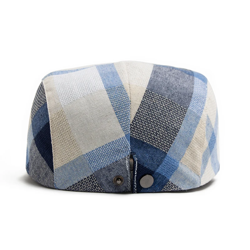 Beret Hat Multicolour Plaid Women Casual Sun Visor Flat Vintage Fashion Men Newsboy Caps Summer Button Adjustable