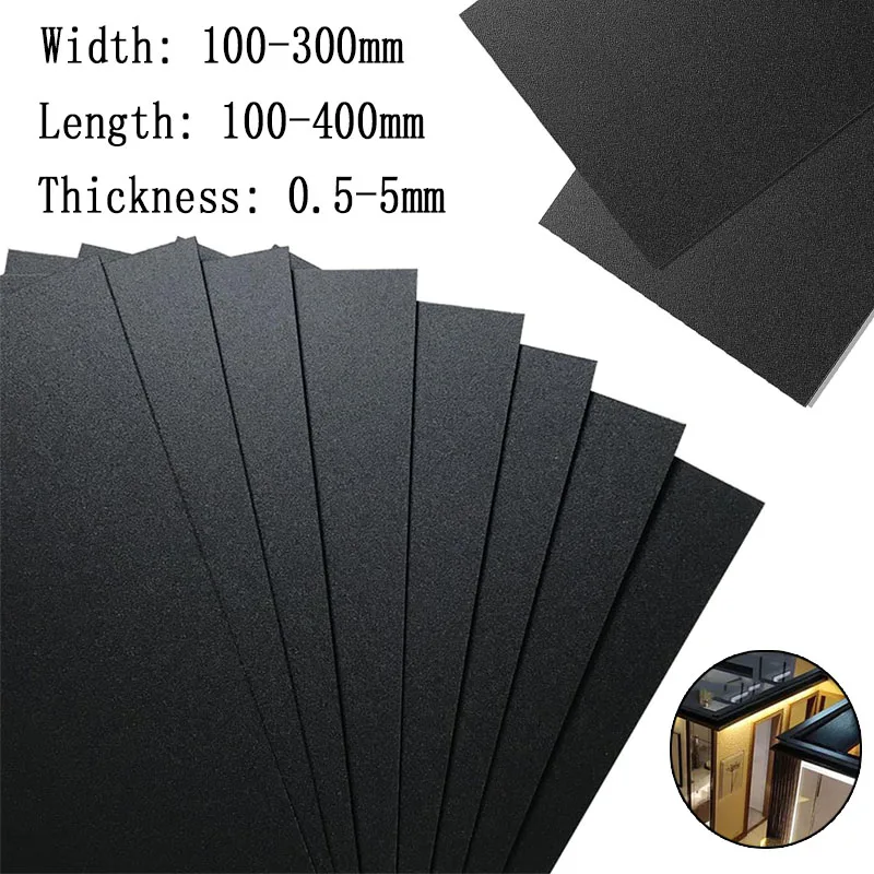 5–50 Stück ABS-Kunststoff-Modellplatten, schwarz, 0,5 mm/1 mm/1,5 mm/2 mm/3 mm/4 mm/5 mm dick, für Bastelprojekte, DIY, Cosplay