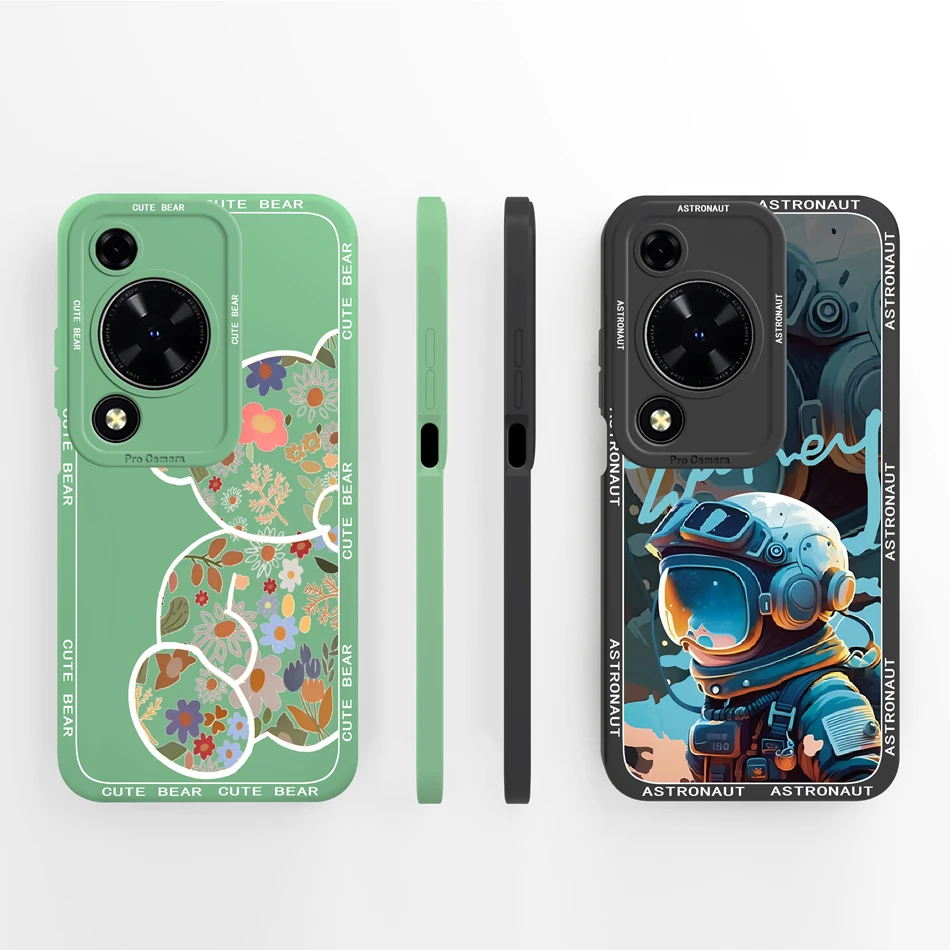 Cute Design Phone Case with Camera Protector, Soft Liquid Silicone Protective Bumper