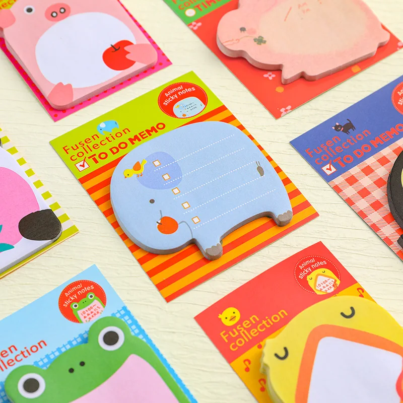 16 Pack Cute Animal Sticky Notes Self-Stick Memo Pads For School Home Office - View #3