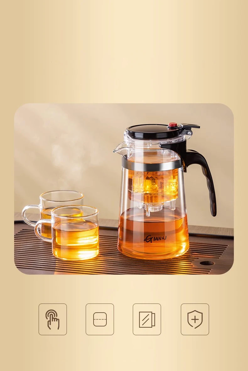 Description Picture 3 of itemGIANXI Thickened Glass Teapot Household High-temperature Resistant Teapot One-button Filtering Tea Separation Tea Maker