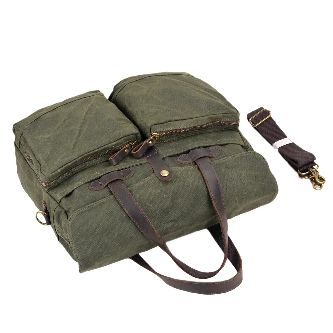 Canvas Briefcase Messenger Bag for Men