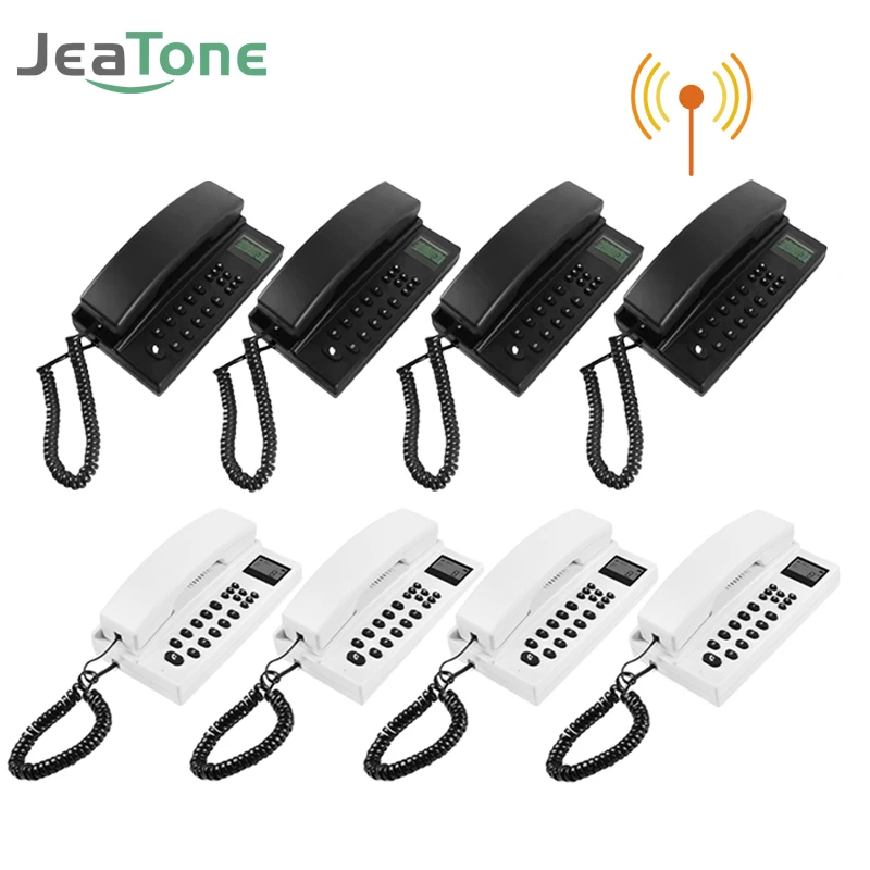 

Jeatone 8PCS/Lot 433MHz Wireless Audio Intercom Two Way Telephone Expandable Handsets Interphone for Office Hotel Hospital Home