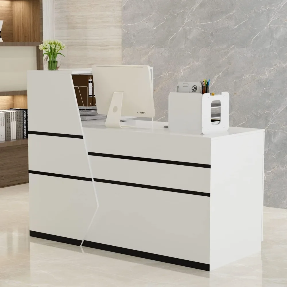 Kerrogee L-Shape Laminate Reception Desk Computer Desk 4