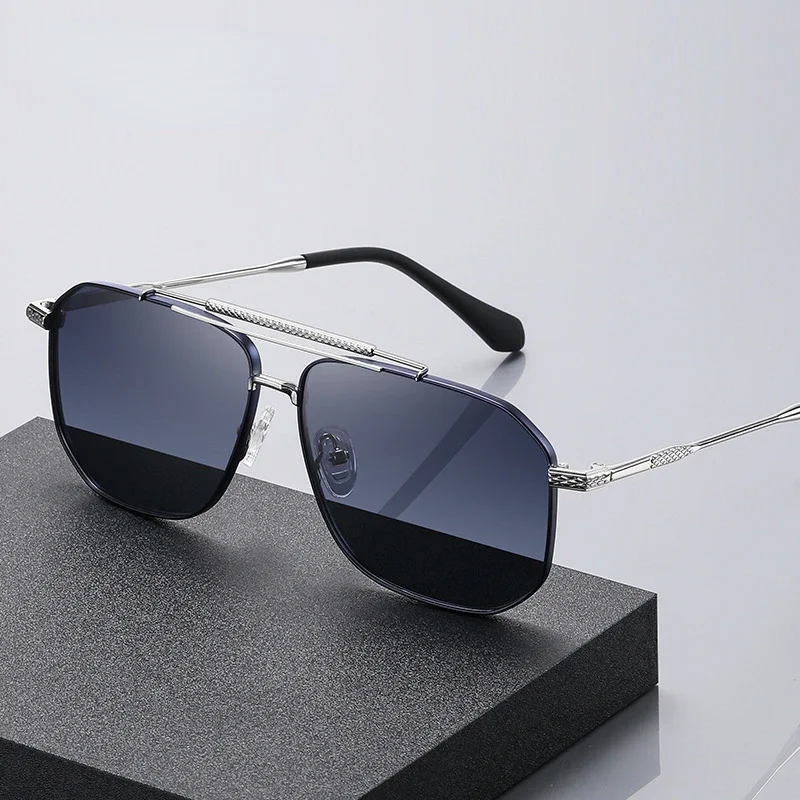Driver Goggles Polarized Sunglasses Men's Double Beam Square Frame UV400 Sunglasses Sun Protection Fishing Outdoor