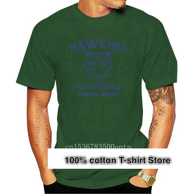 thumbnail image 1 of 539 Hawkins High School Mens Tops Tee T Shirt Funny Costume Stranger Tv Show Things Funny T-Shirt Custom Screen Printed, 1 of 5