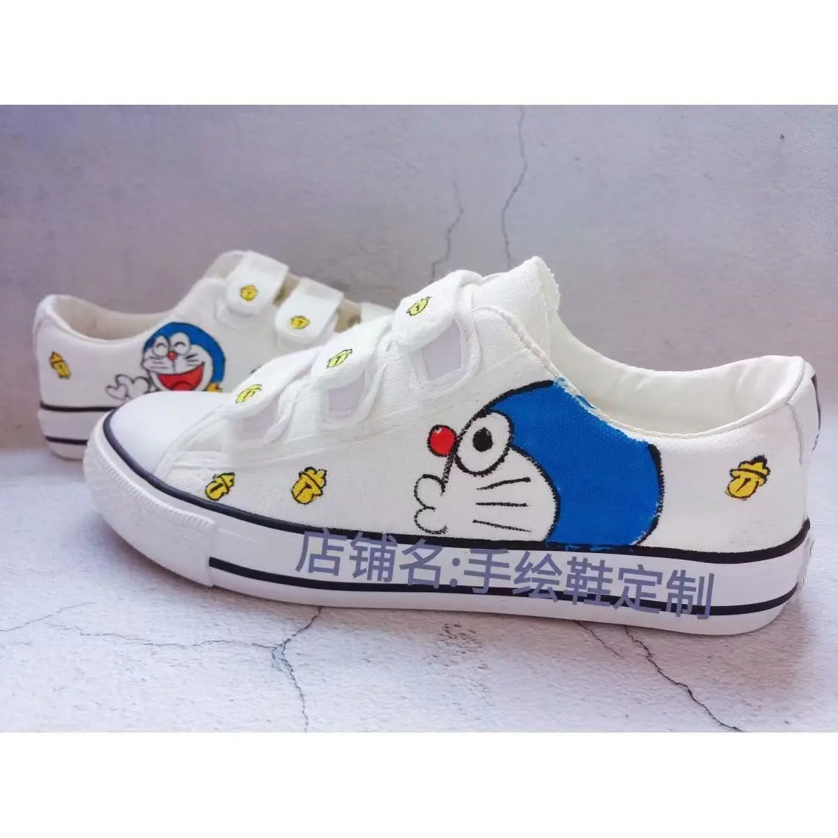 Doraemon 2025 spring autumn Children's Canvas Student Versatile women White Casual Breathable Boys And Girls' children shoes 2