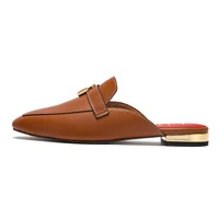 Chaussures Muller pour femmes CHCH 2026, nouvelles chaussures plates pour femmes en cuir de vachette de haute qualité, bout rond 4