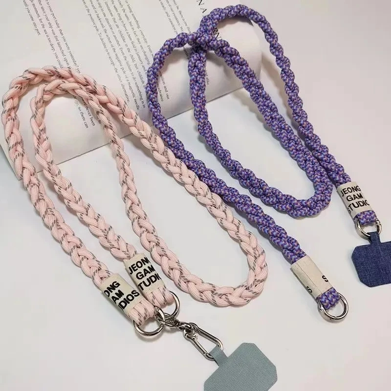 Outdoor Sports Braided Crossbody Phone Lanyard Strap