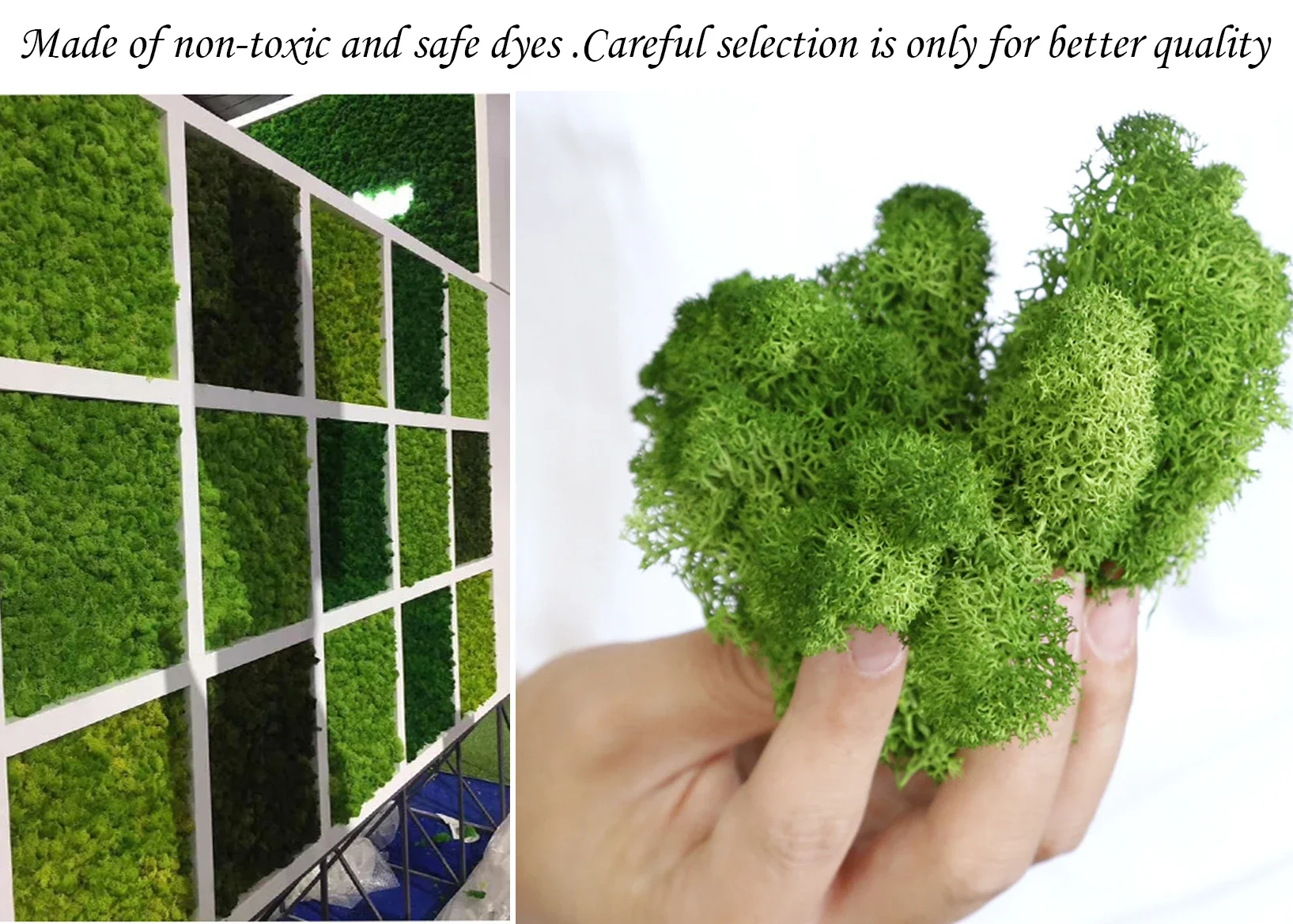 Lush Green Decorative Reindeer Moss for Crafting and Floral Decor