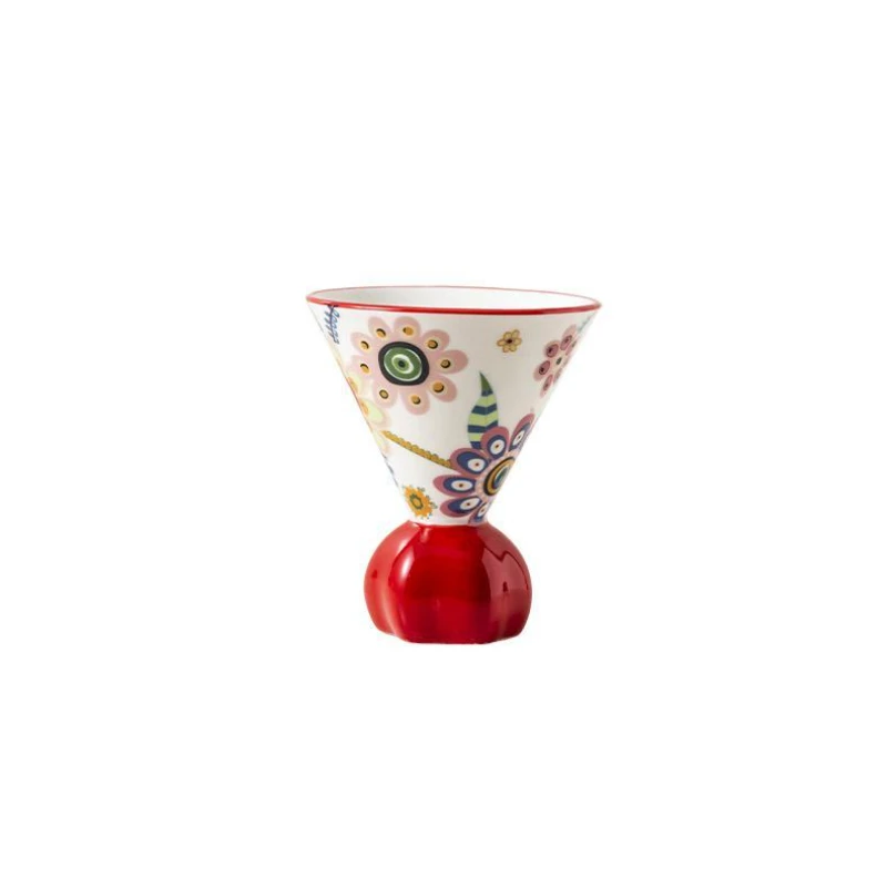 Butterfly Flower Ceramic Hat Cup Cute Ice Cream Bowl Simplicity Household Girls Dessert Milkshake Cup Exquisite Creative Goblet