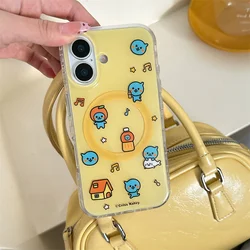 Whimsical Water Drop Magnetic Stand Phone Case with Magsafe Holder Grip - iPhone 15 (Only Case)
