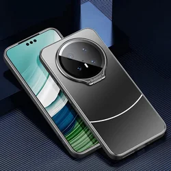 Metal Back Plate Camera Protective Bracket Buckle Case for Mate 60 Pro Plus (Black)