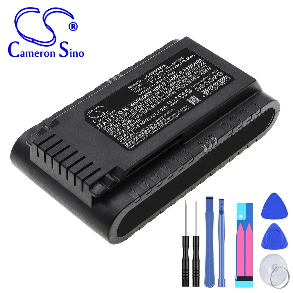 

Vacuum 2000mAh / 43.20Wh Battery For Samsung DJ96-00221A VCA-SBT90 VCA-SBT90E VS9000 VS20R9049S3/EU VS20R90G6R3/EG Jet 90