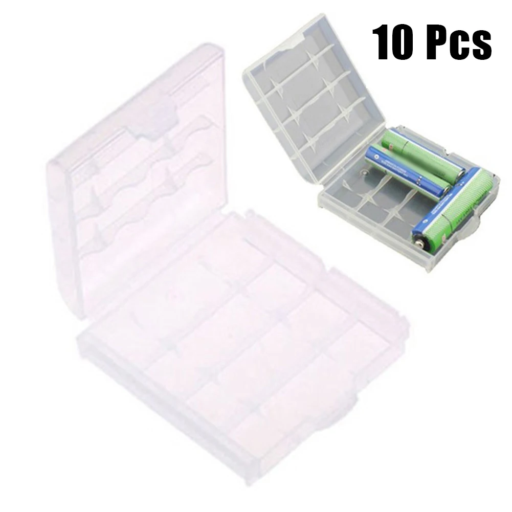 10Pcs/Set Battery Case Plastic Storage Box For 4xAA 5xAAA Batteries Protecting Case Cover Tool Container Batteries Parts
