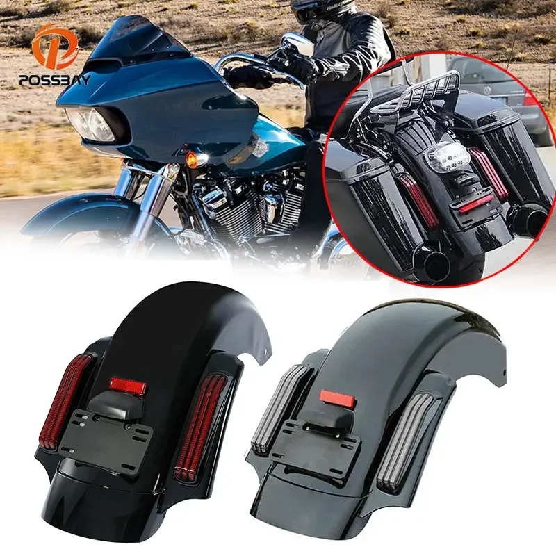 

Motorcycle LED Rear Fender System Extension Fascia Set for Harley Touring Road King Street Glide Ultra Limited 2014-2020 2019 21