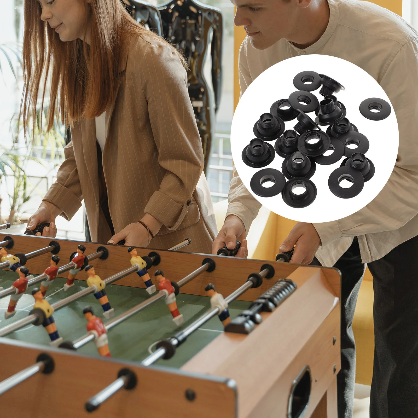 

15.8mm Replacement For Foosball Bushing Soccer Table Football Bearing Part Accessories Fun Games With Screw Thread Soccer
