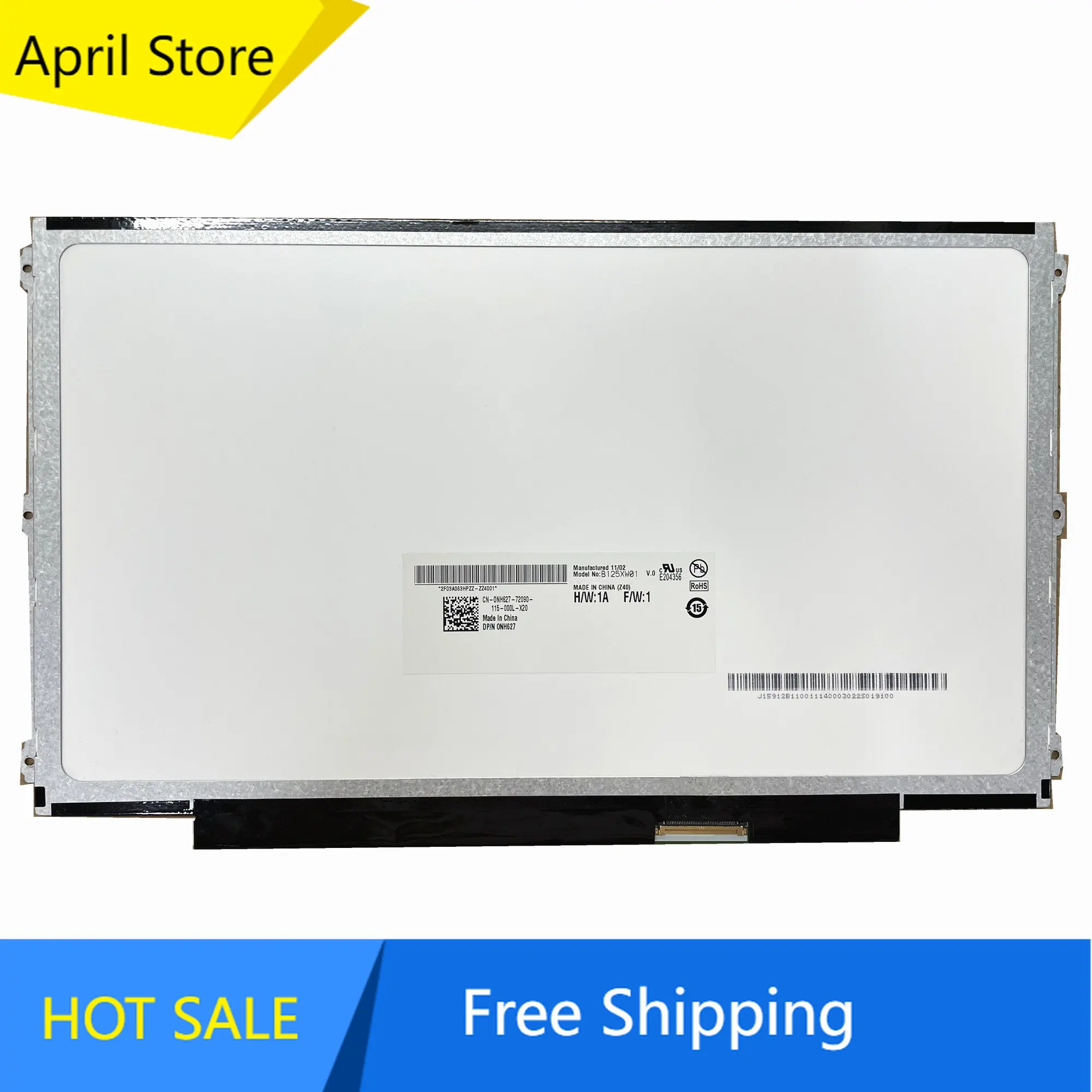 

B125XW01 V.0 fit LTN125AT01 LP125WH2-TLB1 12.5'' Laptop LCD Screen 1366*768 LVDS 40 pins
