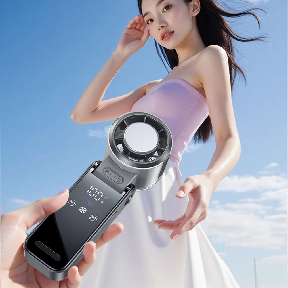 Description Picture 6 of itemIce Cooling Portable Mini Fan Turbos Handheld Foldable Mini Fan Speed 1-100 Turbos Chilled USB Fan For Indoor Outdoor