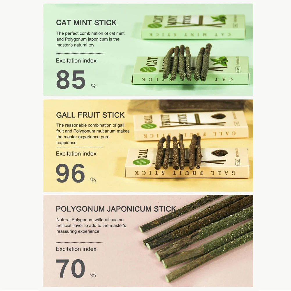 6pcs Cat Molar Toothpaste Sticks Kitten Treating Biting Excited Rods Snacks Toys Cleaning Teeth Supplies Pet Products