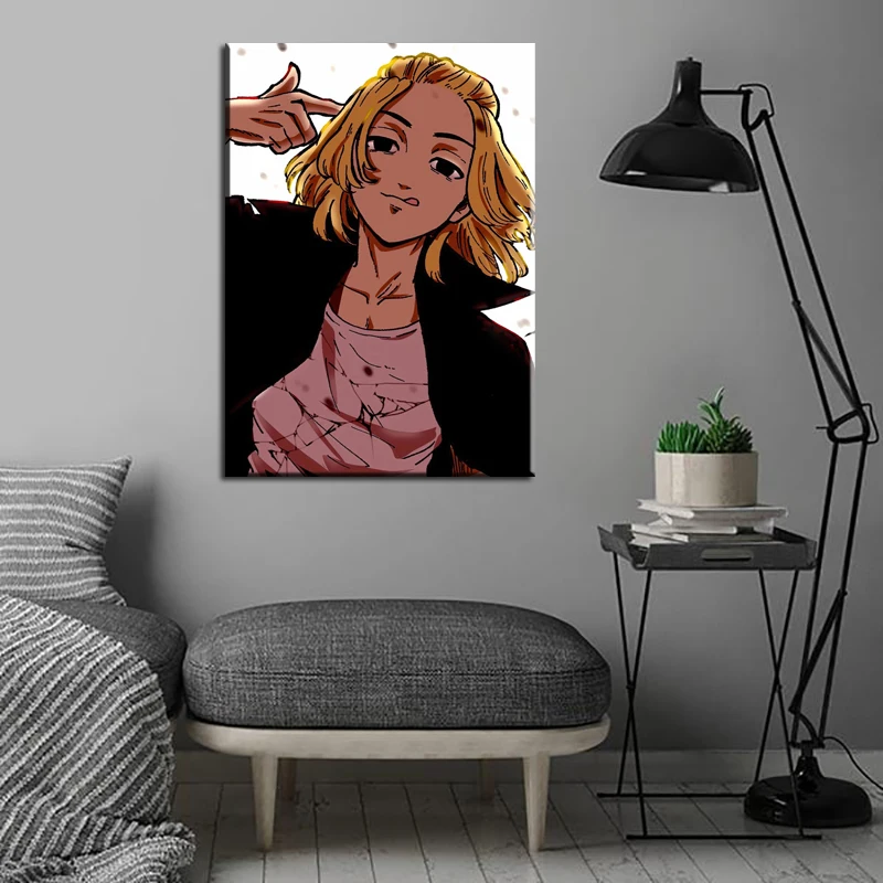 

Canvas Wall Arts Poster Anime Illustration Manjiro Mikey Picture Print Home Decoration Wallpaper For Living Room Mural Artwork