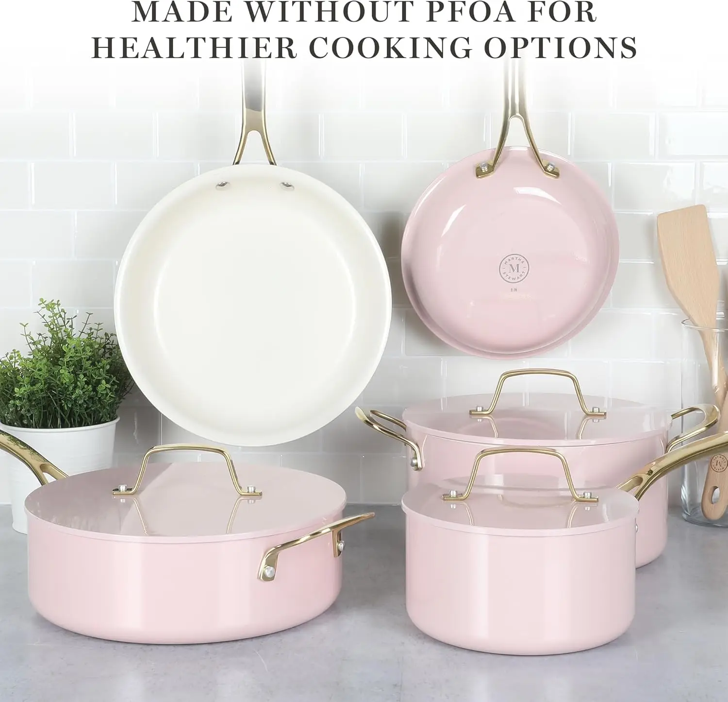 Free Ceramic Interior 10 Piece Heavy Gauge Enamel Aluminum Pots and Pans Cookware Set 2