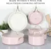 Free Ceramic Interior 10 Piece Heavy Gauge Enamel Aluminum Pots and Pans Cookware Set 2