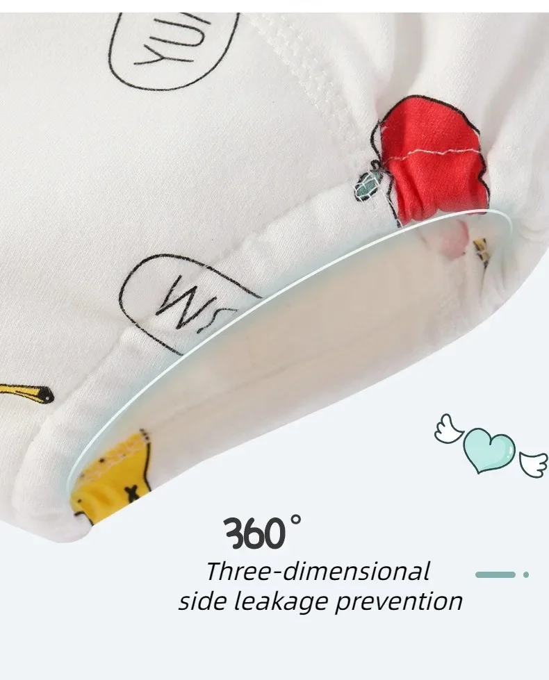 0-3 years old Baby Training Pants Cloth Diapers Newborn Diapers Breathable Reusable Cotton 6 layers Washable Children's Underwear Cloth Diaper
