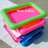 60X45cm Indoor Magic Play Sand Children Toys Mars Space Inflatable Sand Tray Accessories Plastic Mobile Table Kid Party Play 1