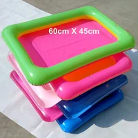 60X45cm Indoor Magic Play Sand Children Toys Mars Space Inflatable Sand Tray Accessories Plastic Mobile Table Kid Party Play 1