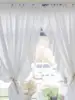 White Half-Curtain Mini for Bedroom Kitchen Door Drape Cafe Window Panel Sheer Tulle Curtain 1 Pcs 3